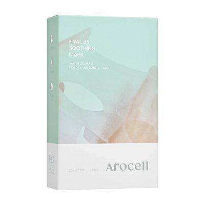 Заспокійлива маска з пантенолом та гіалуроновою кислотою Arocell 10 Hyal B5 Soothing Masks (30 ml) 4673 фото