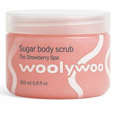 Скраб цукровий для тіла WoolyWoo Sugar body scrub - The Strawberry Spa (200 ml) 4061 фото