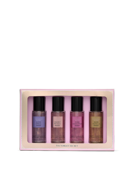 Подарунковий набір 4 спреї Victoria's Secret Most Loved Shimmer Mists Gift Set 3992 фото Подарунковий набір 4 спреї Victoria's Secret Most Loved Shimmer Mists Gift Set 3992 фото