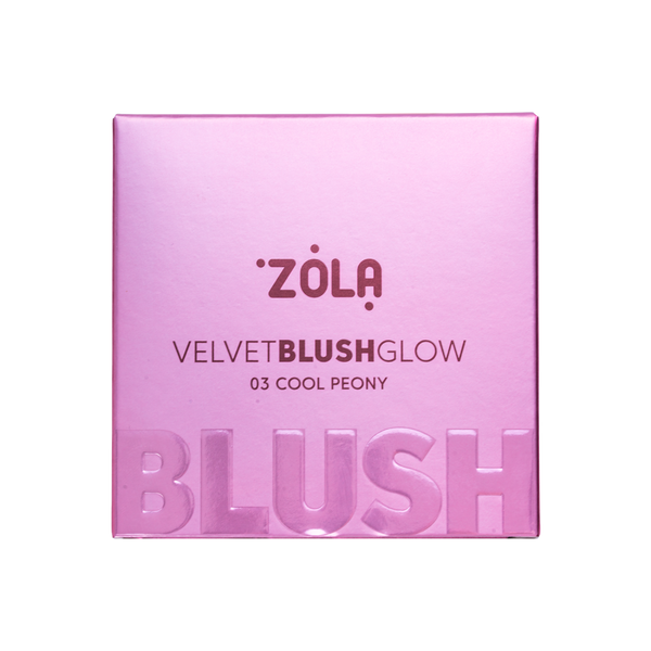 Рум'яна ZOLA Velvet Blush Glow - 03 Cool Peony (8.5 g) 4746 фото