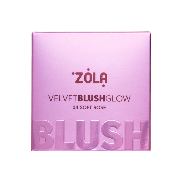 Рум'яна ZOLA Velvet Blush Glow - 04 Soft Rose (8.5 g) 4747 фото