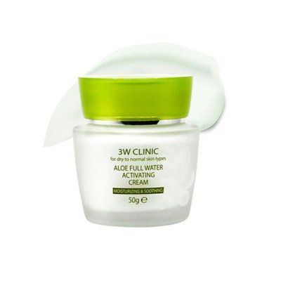 Крем для лица увлажняющий 3W Clinic Aloe Full Water Activating Cream (50 g) 4016 фото