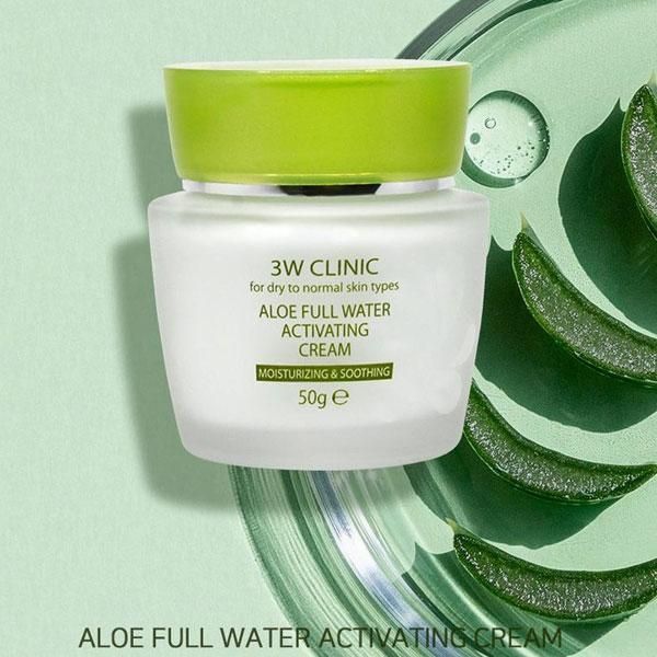 Крем для лица увлажняющий 3W Clinic Aloe Full Water Activating Cream (50 g) 4016 фото