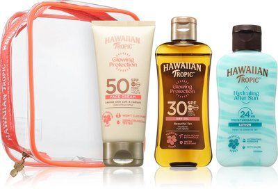Подарунковий набір Hawaiian Tropic Mini Protection Trio (SPF face cream, SPF dry oil, After Sun Lotion) 4108 фото