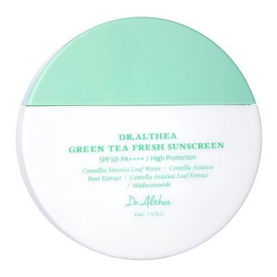 Крем сонцезахисний для чутливої шкіри SPF50+ PA++++ Dr. Althea Green Tea Fresh Sunscreen (45 ml) 4020 фото