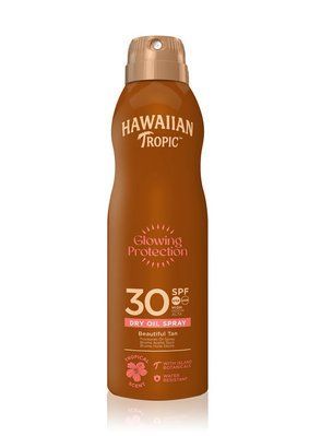 Суха олійка для засмаги Hawaiian Tropic Glowing Protection Dry Oil Spray SPF30 (180 ml) 4109 фото