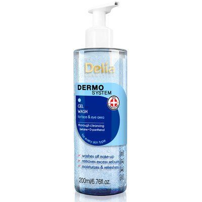 Гель для умывания лица и области вокруг глаз Delia Dermo System (200 ml) 4091 фото