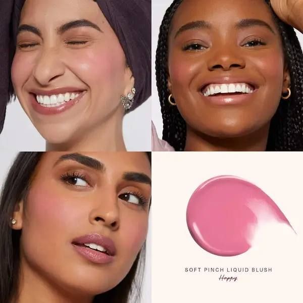 Рідкі румяна Rare Beauty MINI Soft Pinch Dewy Liquid Blush - Happy (3.2 ml) 62 фото