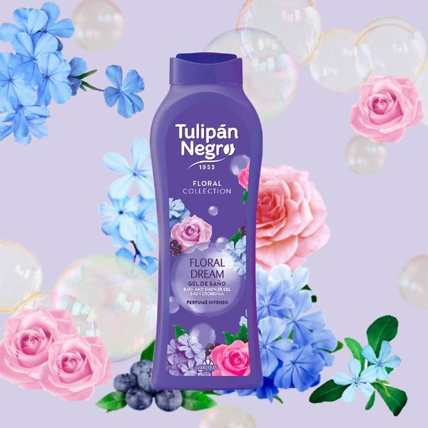 Гель для душу парфумований Tulipan Negro Shower Gel - Floral Dream (650 ml) 4079 фото