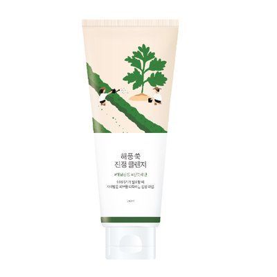 Заспокійлива очищуюча пінка з морським полином ROUND LAB Mugwort Calming Cleanser (150 ml) 4835 фото