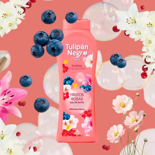 Гель для душу парфумований Tulipan Negro Shower Gel - Frutos Rosas (650 ml) 4083 фото