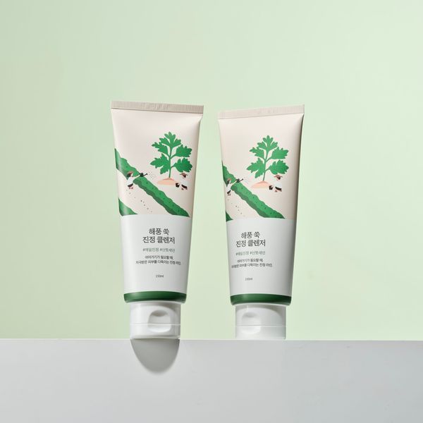 Успокаивающая очищающая пенка с морской полынью ROUND LAB Mugwort Calming Cleanser (150 ml) 4835 фото