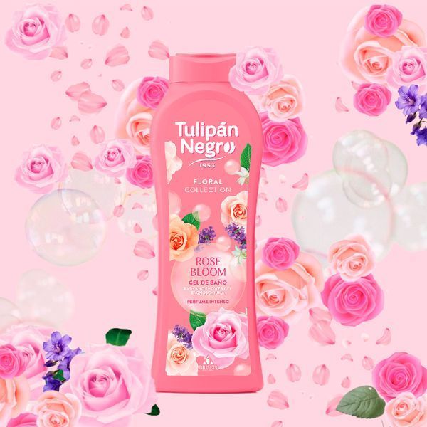 Гель для душу парфумований Tulipan Negro Shower Gel - Rose Bloom (650 ml) 4080 фото