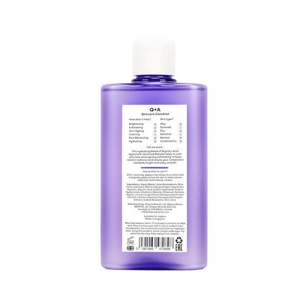 Тонер для лица с гликолевой кислотой Q+A Glycolic Acid Exfoliating Toner (150 ml) 4236 фото
