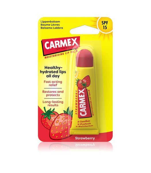 Бальзам для губ Carmex Moisturising Lip Balm SPF 15 - Strawberry (10 g) 520 фото