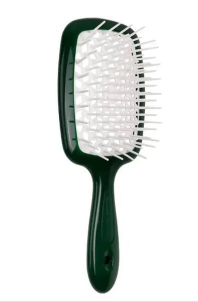 Гребінець для волосся Janeke superbrush Small The Original 72SP234VER Зелена з білим 4031 фото