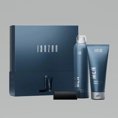 Подарочный набор JANZEN Set M for Men (пена, гель для душа и волос, автомобильный парфюм) 4434 фото