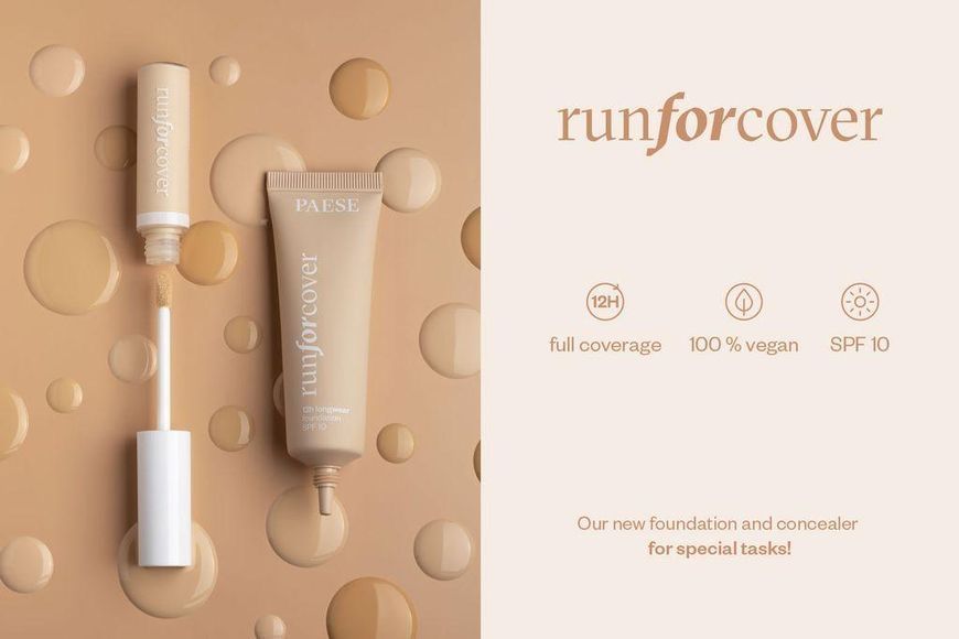 Консилер маскуючий PAESE run for cover Full cover - 10 Vanilla (9 ml) 789 фото