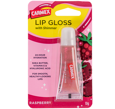Блеск для губ Carmex Lip Gloss with Shimmer - Raspberry (10 г) 4775 фото