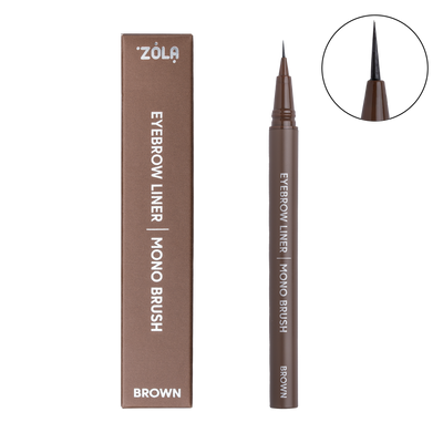 Лайнер для брів ZOLA Eyebrow liner Mono Brush - Brown 2762 фото