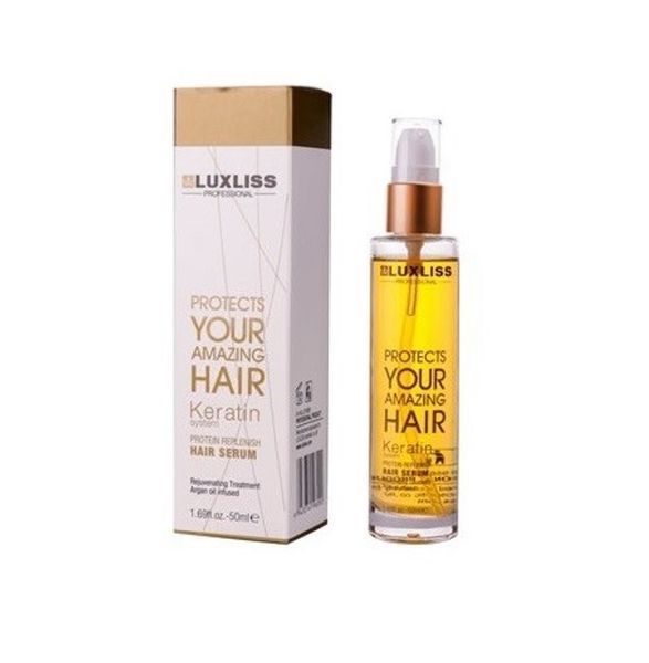 Сыворотка восстанавливающая с кератином LuxLiss Keratin Protein Repairing Hair Serum (50 ml) 9326 фото
