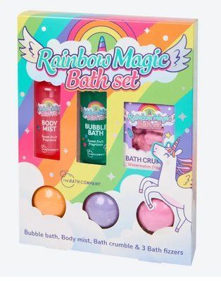 Подарунковий набір Rainbow Magic Bath Set (bubble bush, mist, bath crumble, bath fizzers) 3387 фото