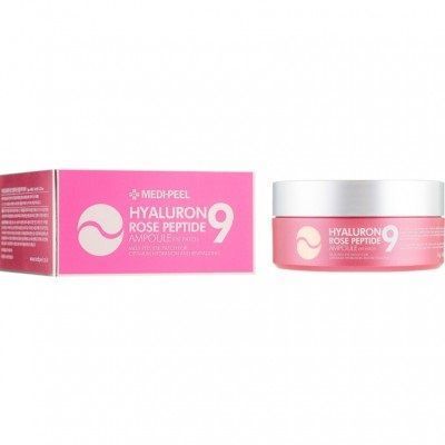 Гідрогелеві патчі з з пептидами і болгарською трояндою Medi-Peel Hyaluron Rose Peptide 9 Ampoule Eye Patch (60шт) 8015 фото