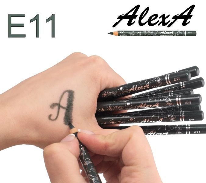 Олівець для очей WoBs Alexa eye contour pencil - E11 темно-зелений (сатіновий) 9833 фото