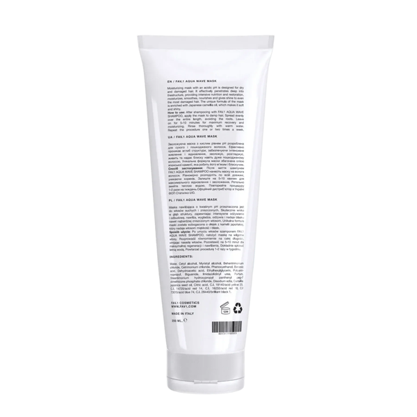 Маска для волосся зволожуюча з кислим рівнем pH FAV.1 112 AQUA WAVE MASK (250 ml) 3971 фото